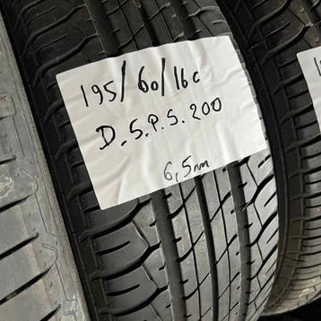 2 x Dunlop 195-60-16 Zomerbanden 6,5mm, Gebruikt, 16 inch, Ophalen of Verzenden, Band(en)