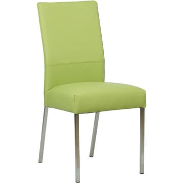 Set van 10 Leren eetkamerstoelen Real - Toledo Lime, Huis en Inrichting, Stoelen, Ophalen of Verzenden, Nieuw, Leer