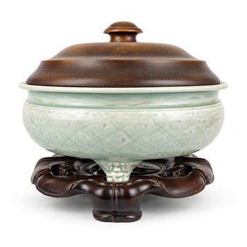 Wierookvat - Biscuit porselein - Yuan-Ming-dynastie