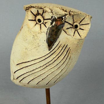 Ewa Budzowska - NO RESERVE- OWL- (decorated 24 carat gold)
