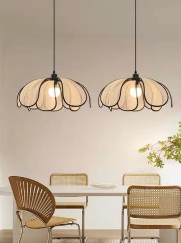 Vintage Lotus Hanglamp – Handgeweven Kroonluchter Ijzer, Verzenden, Nieuw