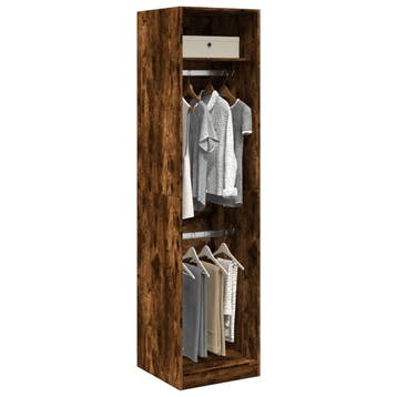 vidaXL Kledingkast 50x50x200 cm bewerkt hout gerookt, Verzenden, Nieuw