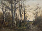 Escuela de Barbizon (XIX) - Atardecer en el Bosque