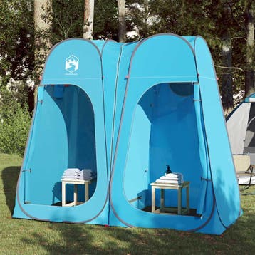 vidaXL Privacytent pop-up waterdicht blauw, Verzenden, Nieuw, Tot en met 2