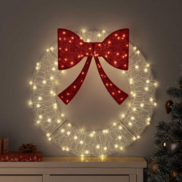 vidaXL Krans 60 LEDs Warmwit 76 x 76 x 8,5 cm Acryl, Verzenden, Nieuw