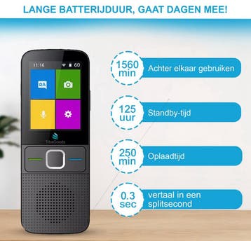 TibaGoods Vertaalcomputer - Vertaal Apparaat - Zwart -, Ophalen of Verzenden, Zo goed als nieuw