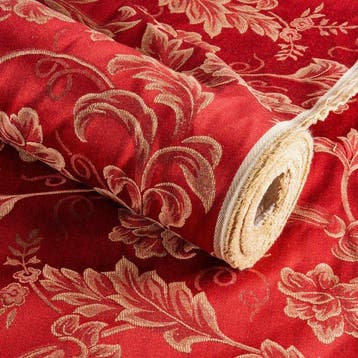 GCFabrics – Jacquardweefsel voor meubelstoffering robijnrood