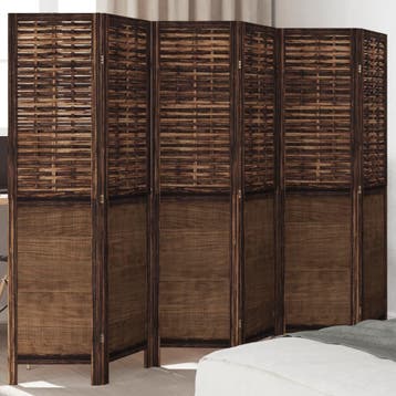 vidaXL Kamerscherm met 6 panelen massief paulowniahout, Verzenden, Nieuw