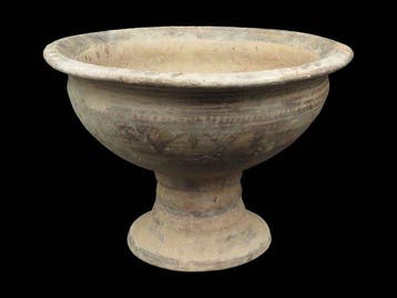 Indus Vallei Terracotta Versierde kelk (1x) - 19.5 cm
