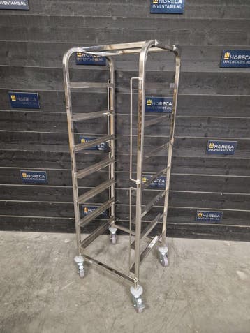 Vaatwaskorvenwagen | 7 niveaus | RVS | horeca