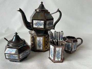 pako Rhenen - Koffieservies voor 6 (6) - Verzilverd servies, Antiek en Kunst