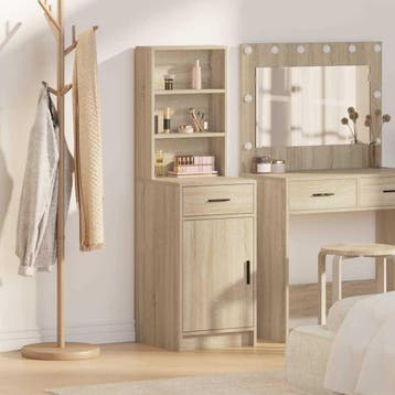 vidaXL buffetkast Sonoma Eiken 41 x 40 x 135 cm Bewerkt hout, Huis en Inrichting, Kasten | Buffetkasten, Minder dan 50 cm, Verzenden
