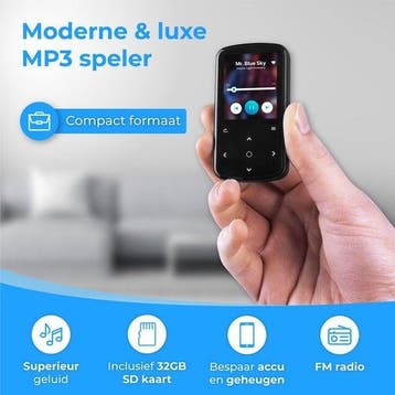 2dekans | Nuvance - MP3 Speler met Touchscreen en Bluetooth, Audio, Tv en Foto, Mp3-spelers | Overige merken, Ophalen of Verzenden