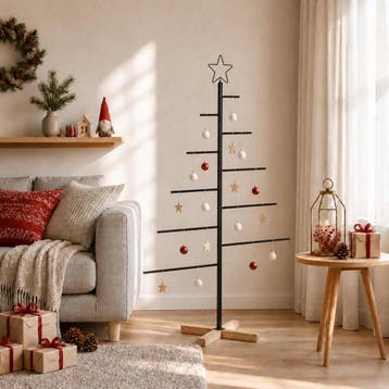 vidaXL Metalen kerstboom KUOPIO 125 cm Staal Zwart, Verzenden, Nieuw