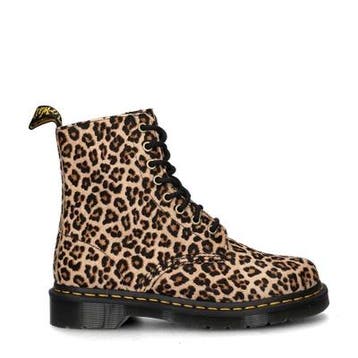 Dr. Martens 1460 Pascal Leopard veterboots voor dames, Bruin, Verzenden, Lage of Enkellaarzen, Nieuw