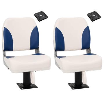 vidaXL Bootstoelen 2 st met poot 360° draaibaar, Watersport en Boten, Verzenden, Nieuw