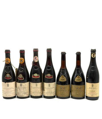 1962, 1964, 1991 Barolo, 1970 Barbera dAsti, 1971, Nieuw