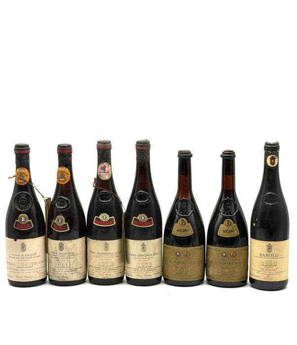 1962, 1964, 1991 Barolo, 1970 Barbera dAsti, 1971, Verzamelen, Wijnen