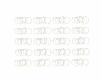 Haarelastieken Basic 4cm - Endless - Wit - Set van 100, Nieuw
