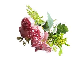 Boeketje ranonkel hortensia hydrangea en besjes beauty pink, Ophalen of Verzenden, Nieuw