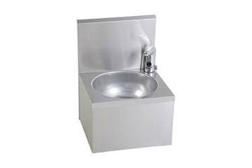 RVS wasbak met infraroodkraan | 38x35x(h)54 cm | Op Batterij, Verzenden