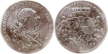 Duitsland, Brandenburg-Ansbach. Alexander 1757-1791.