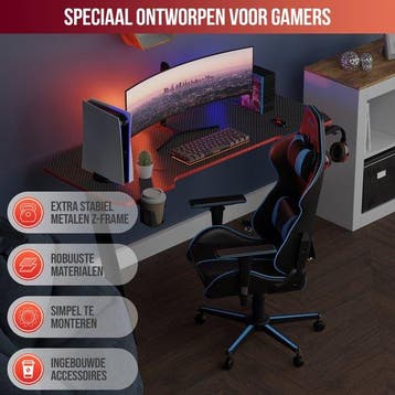 2dekans | Avalo Gaming Bureau - 100x60x75 CM - Game Desk -, Ophalen of Verzenden, Zo goed als nieuw