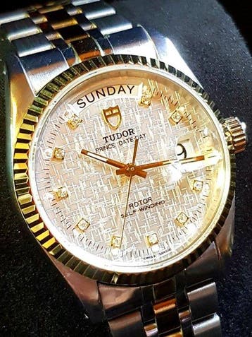 Tudor - Prince Date+Day - Silver Diamond Linen Dial - 36mm