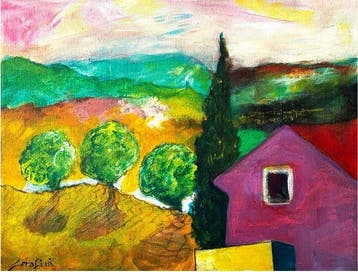 Pio Serafini (1951) - La Casa rossa - archivio n°57/PM-23, Antiek en Kunst