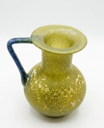 Brocca / Olpe Artistica in Vetro Soffiato a Mano con
