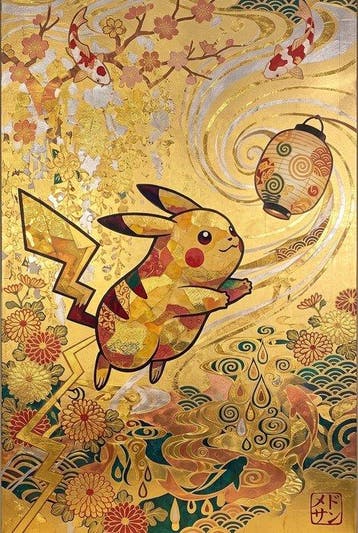MEDSAN - Golden Koi Pikachu () - UNIQUE WORK