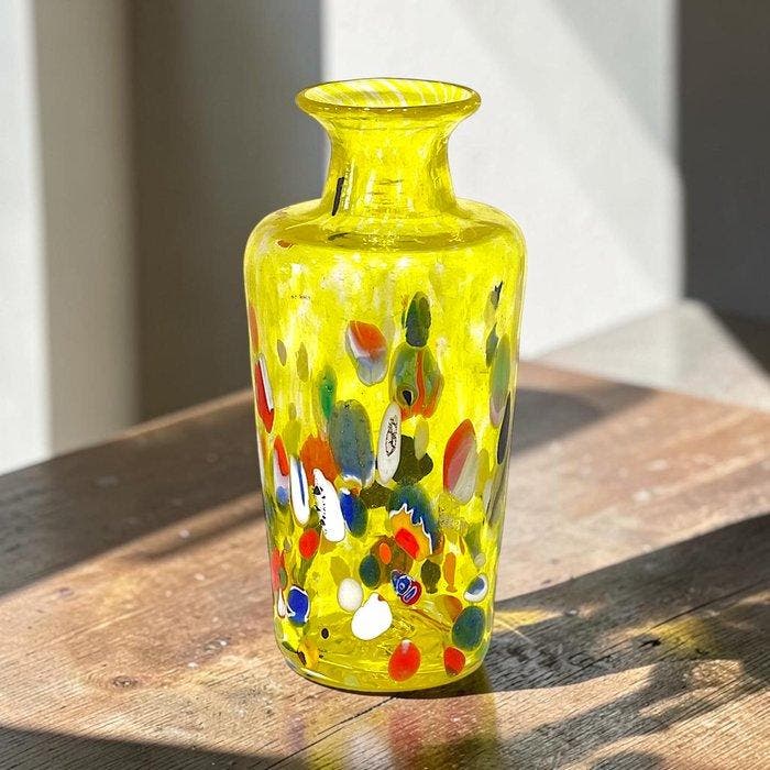 Vaas - Muranoglas - Vlekken en murrine, Antiek en Kunst, Antiek | Glas en Kristal