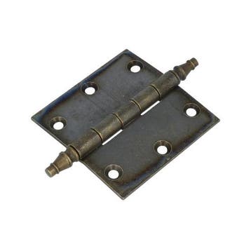 Deurscharnier 89 x 89 mm messing antiek, Doe-het-zelf en Verbouw, Verzenden, Nieuw