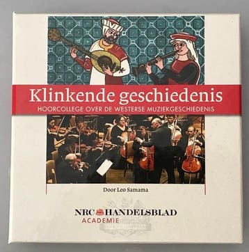 cd box - Leo Samama - Klinkende Geschiedenis - Hoorcolleg..., Verzenden, Zo goed als nieuw