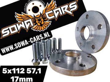 Spoorverbreders Spacers VW Golf R GTI GTD 5 6 7 8 5x112 17mm, Verzenden