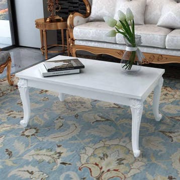 vidaXL Salontafel 100 x 60 x 42 cm hoogglans wit, Verzenden, Nieuw, Overige materialen, 100 tot 150 cm
