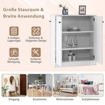 2dekans | Coast Dressoir Wit – Moderne Opbergkast met 2, Ophalen of Verzenden, Zo goed als nieuw