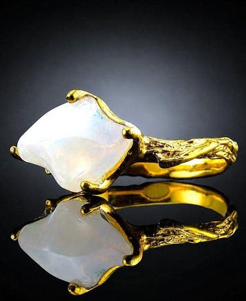 Opaal - Zilver, 925 - Ring - Natuurgeïnspireerd