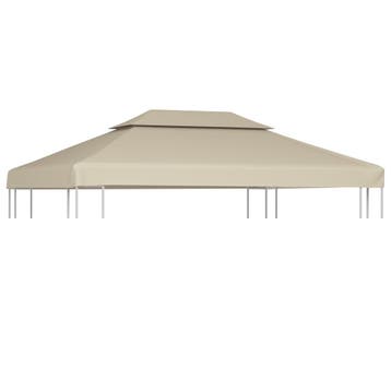 vidaXL Vervangend tentdoek prieel 310 g/m² 3x4 m beige, Tuin en Terras, Verzenden, Nieuw