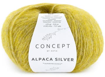 Katia Concept Alpaca Silver - 285 Mosterdgeel - Glansgaren, Ophalen of Verzenden, Nieuw