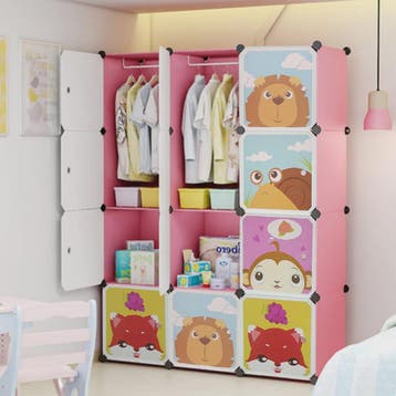 Kinder Kledingkast Uitbreidbaar met Deuren & Hangers - 111x3, Verzenden, Nieuw