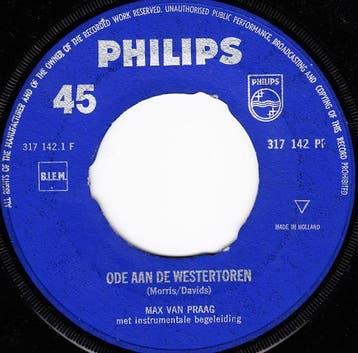 Single - Max van Praag - Ode Aan De Westertoren / Zilveren D, Verzenden, Nieuw in verpakking