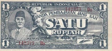 Indonesië 1 Rupiah 1945 – Soekarno – Eerste Republiek, Verzenden