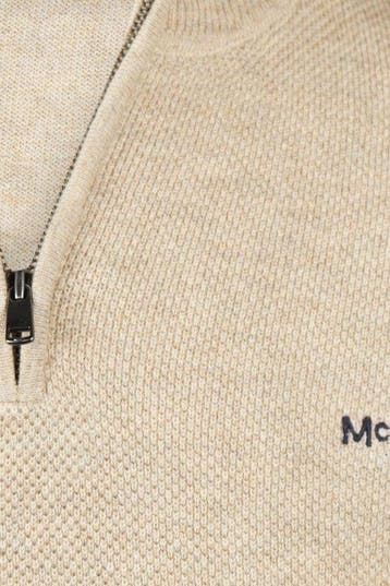2dekans | McGregor Half Zip Trui Merinowol Structure Sand -, Kleding | Heren, Ophalen of Verzenden, Zo goed als nieuw, McGregor