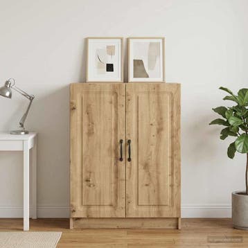 vidaXL Dressoir Artisanaal eiken 66 x 34,5 x 87 cm Bewerkt, Verzenden, Nieuw, Overige houtsoorten, Minder dan 50 cm