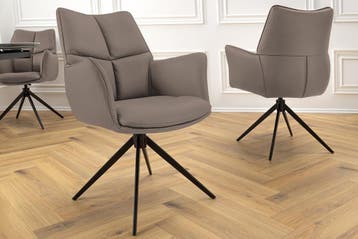 Bureaustoel PAPILLON bruin echt leer zwart metalen frame met, Huis en Inrichting, Stoelen, Ophalen of Verzenden, Nieuw