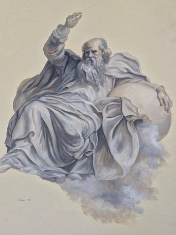 Peter Paul Rubens (1577-1640), after - (2x) Gott der Vater, Antiek en Kunst, Kunst | Schilderijen | Klassiek