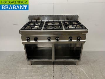 RVS Bertos Gasfornuis Fornuis 6 pits 120 cm GAS Horeca, Zakelijke goederen, Horeca | Keukenapparatuur, Ophalen of Verzenden, Gebruikt