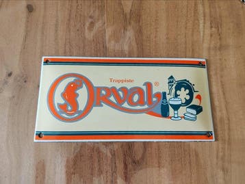 Orval trappistenbier - Emaille bord - Staal, Emaille