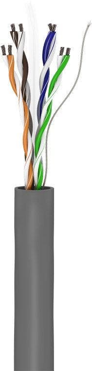 CAT 6 netwerkkabel, U/UTP, CCA, AWG 24/7-100 m / Grijs, Ophalen of Verzenden, Nieuw